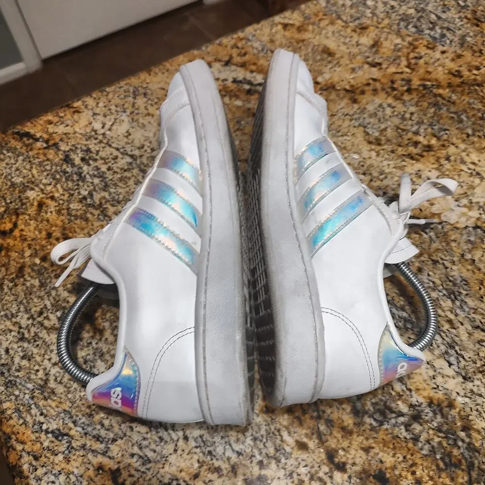 Adidas White An Silver Sneakers Size 10 EE9689
